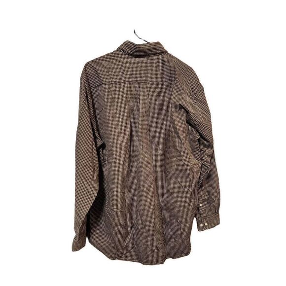 Brooks brothers L plaid brown shirt - Picture 4 of 7